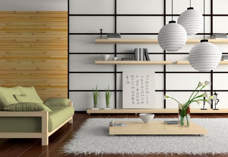 Màu sắc nội thất phòng khách kiểu Nhật